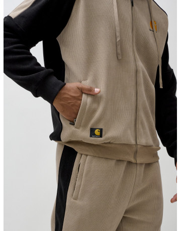 Мужской демисезонный спортивный костюм на флисе, бежевый, для активного отдыха в Тюмени