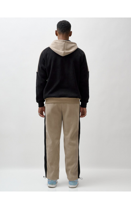 Мужской демисезонный спортивный костюм на флисе, бежевый, для активного отдыха в Тюмени