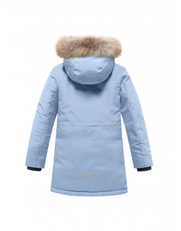 Зимняя детская куртка-парка для девочки. Удлинённый крой.