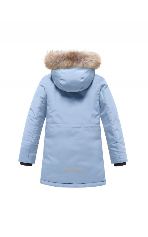 Зимняя детская куртка-парка для девочки. Удлинённый крой.
