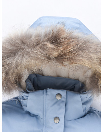 Зимняя детская куртка-парка для девочки. Удлинённый крой.