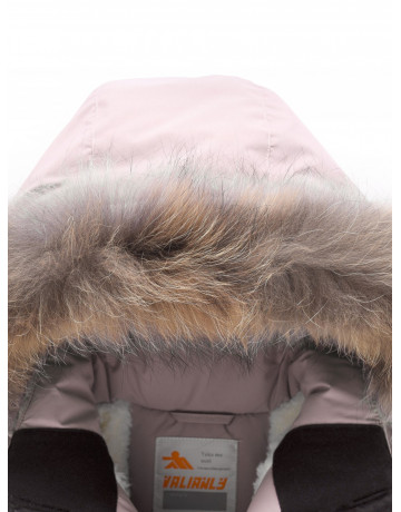 Зимняя парка для девочек розовая с капюшоном.